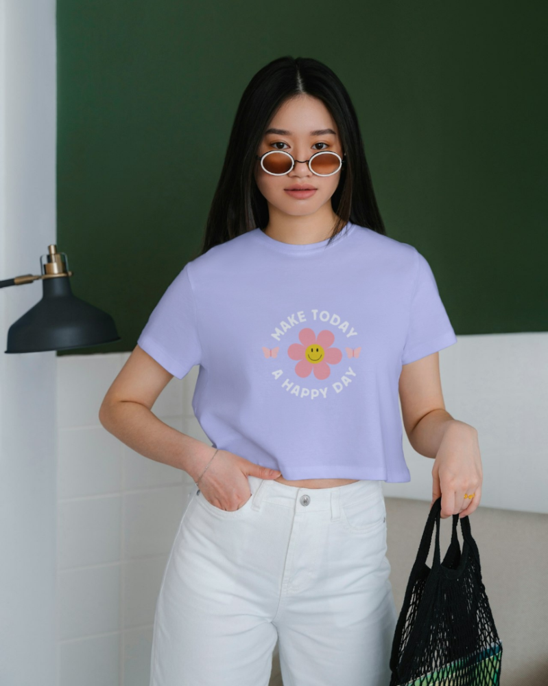 Lavender Happy Day Crop Top