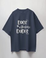 Navy Blue Dogs Before Dudes Oversize Tshirt