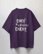 Purple Dogs Before Dudes Oversize Tshirt