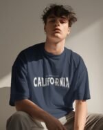Navy blue Los Angeles California Oversized T-Shirt