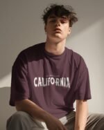 Maroon Los Angeles California Oversized T-Shirt