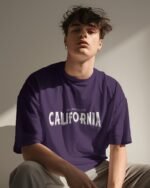 Purple Los Angeles California Oversized T-Shirt