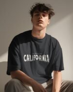 Black Los Angeles California Oversized T-Shirt