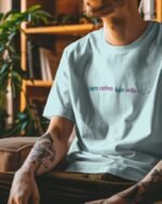 Mint Coffee Into Code Unisex Oversized T-Shirt