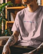 Baby Pink Coffee Into Code Unisex Oversized T-Shirt