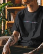 Black Coffee Into Code Unisex Oversized T-Shirt
