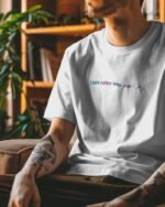 White Coffee Into Code Unisex Oversized T-Shirt