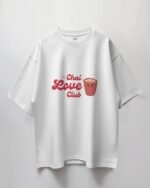 white Chai Love Club Oversized T-Shirt