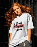 White I Lack Vitamin Chai Oversized T-Shirt