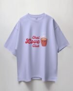 lavender Chai Love Club Oversized T-Shirt