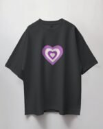 Black Heart Unisex Oversized T-Shirt