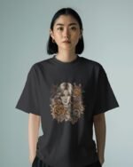 Black Vintage Lady Oversized T-Shirt