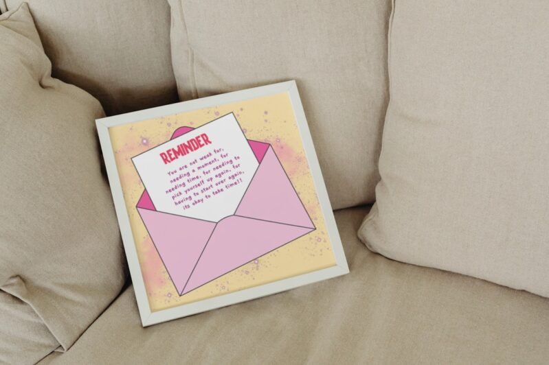 Reminder Square Framed Poster